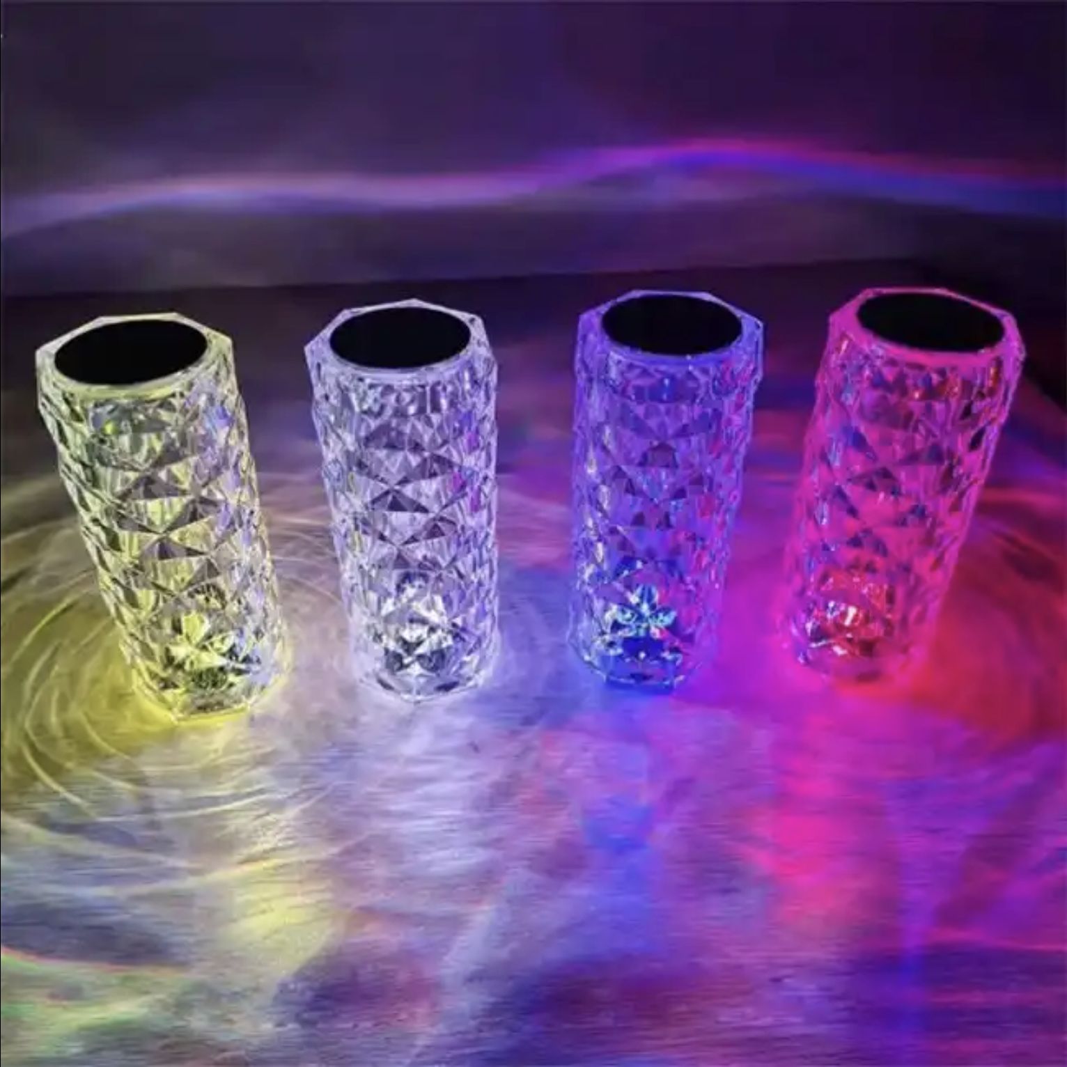 RGB Touch LED Crystal Table Lamp for Home Decor Rose Night lamps Touch Control 3 Colors RGB 16 Color