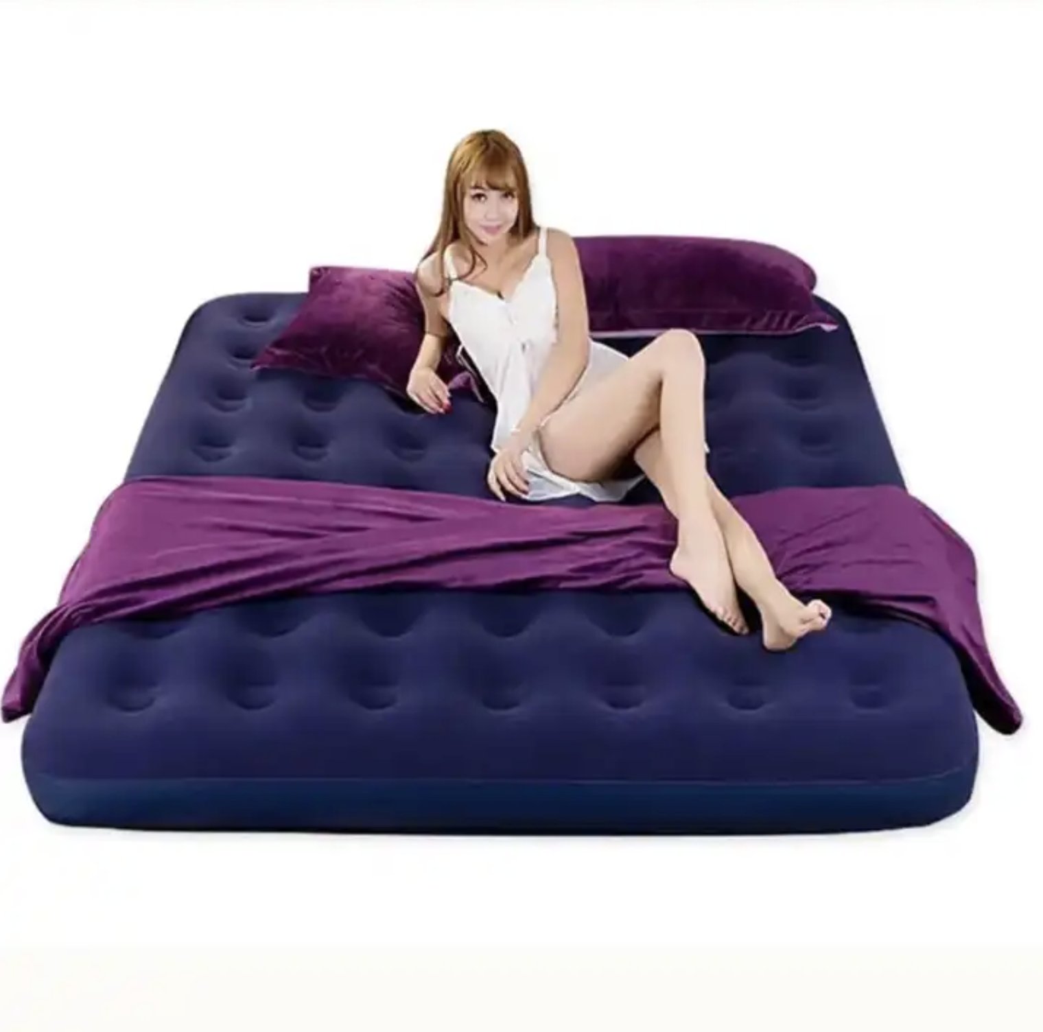 Air Mattress Bed With Built-in Foot Pump Double Bed Queen size Airbed