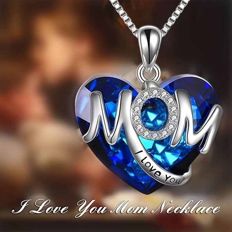 Mother's Day Valentine's Day Gift I Love you Mom Necklace in GH