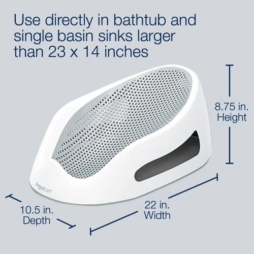 Angel Baby Soft-Touch Baby Bath Support - Grey/White