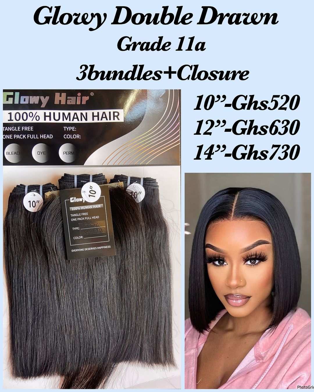 Glowy hair wigs in GH