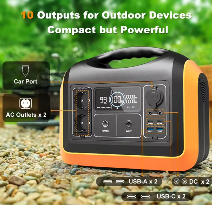 Solar generator 1000w 1200w Portable  power station Camping Emergency 110v 220v Solar Generator Portable Power Station