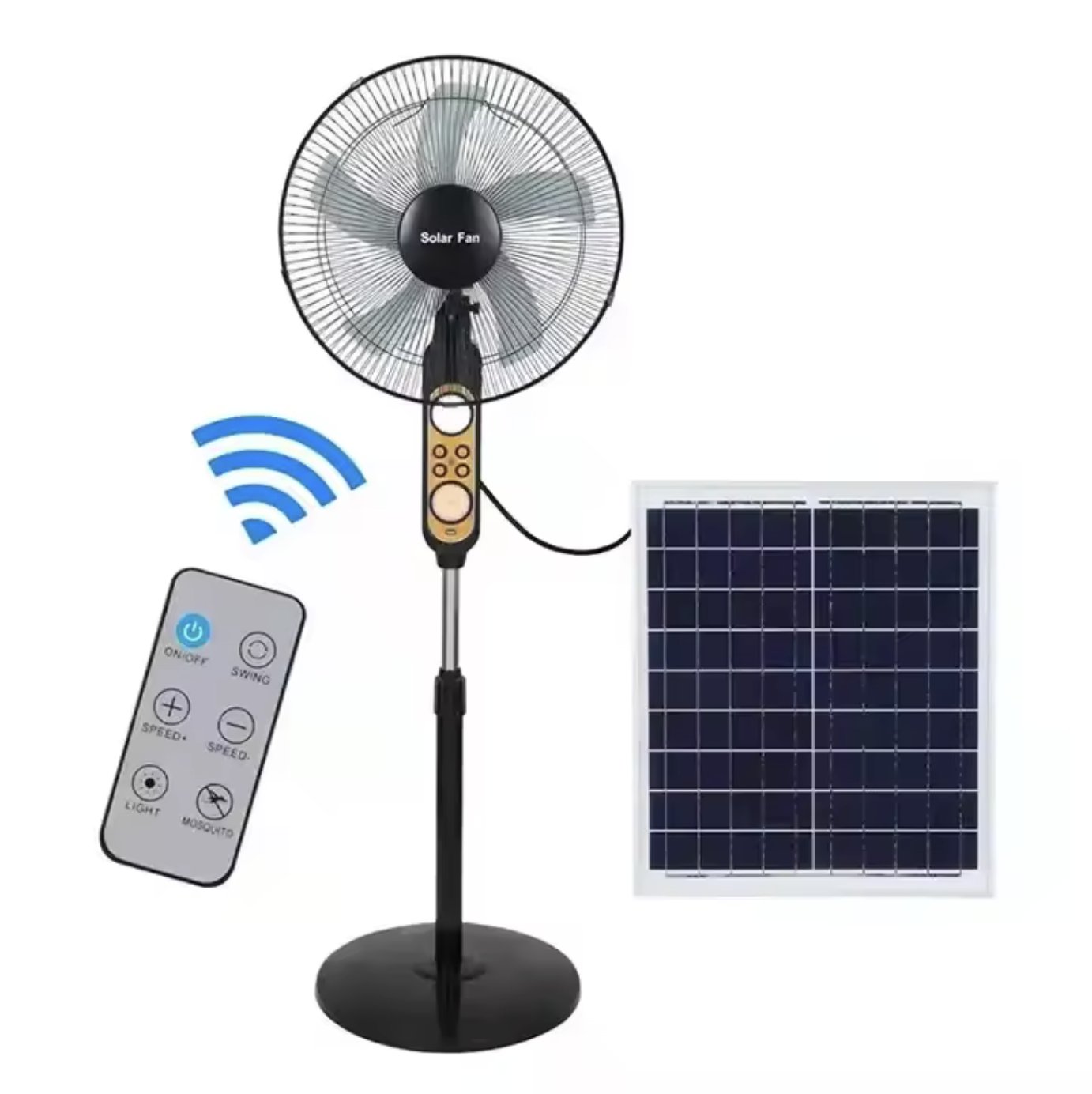 Rechargeable Solar Standing Fan 16inches