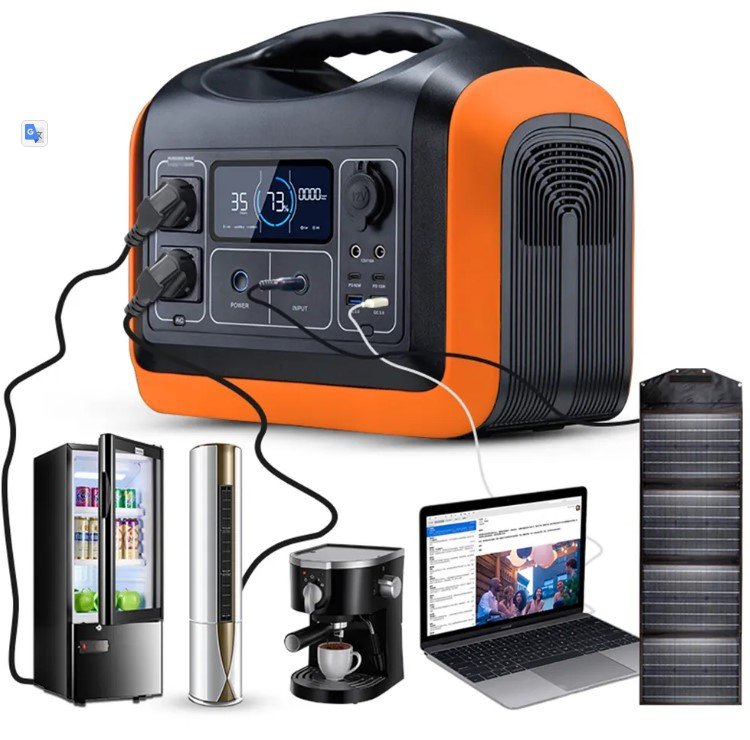 Portable Solar Power Station Outdoor Camping Solar Generator LiFePO4 Battery