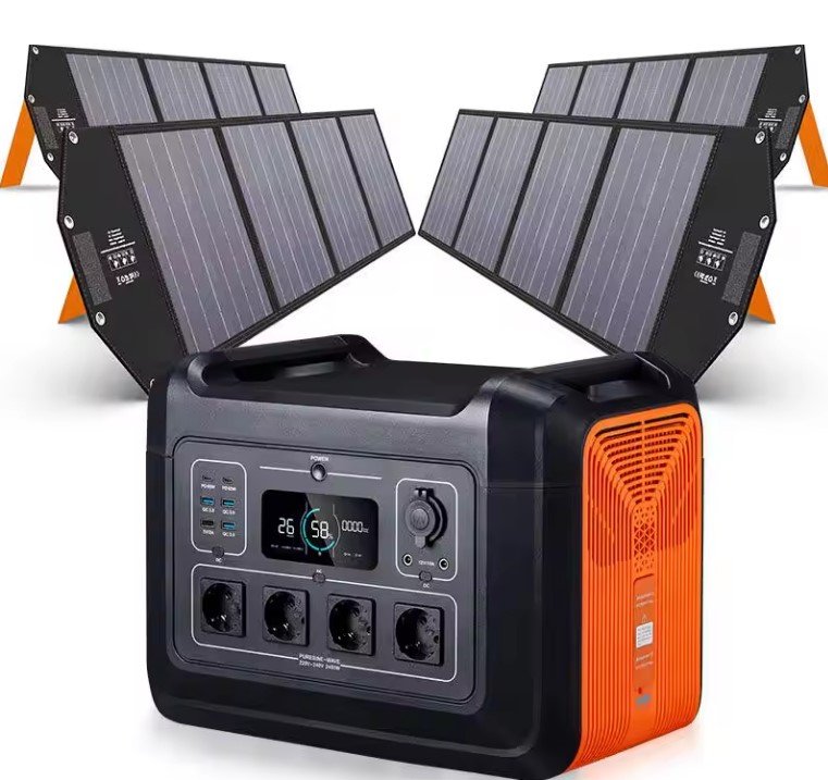 Portable Solar Generator 110v Power Station 2400w energy Storage Battery