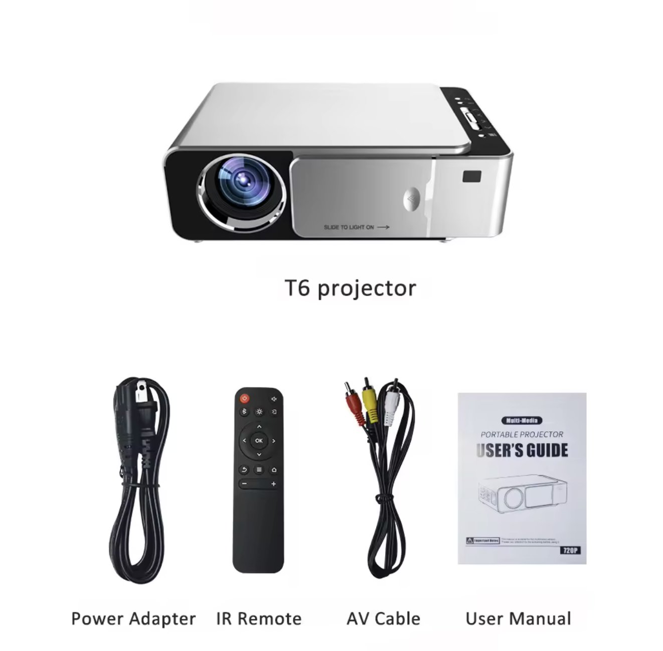 Projector Mini P8 DLP 1080p Smart Android 3D Home Theater Portable DLP Mini Projector 4K