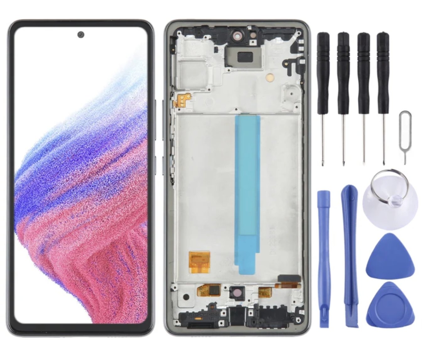 Screen Replacement For Samsung Galaxy A53 5G SM-A536 6.48 inch OLED LCD Screen Digitizer Full Assembly with Frame(Black) in GH