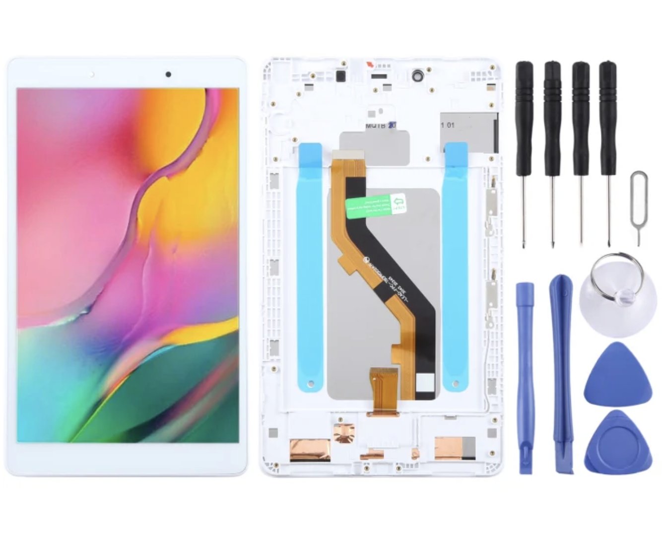Samsung Galaxy Tab A 8.0 Replacement Screen 2019 SM-T290 WiFi Edition Original LCD Screen Digitizer Full Assembly with Frame (White) in GH