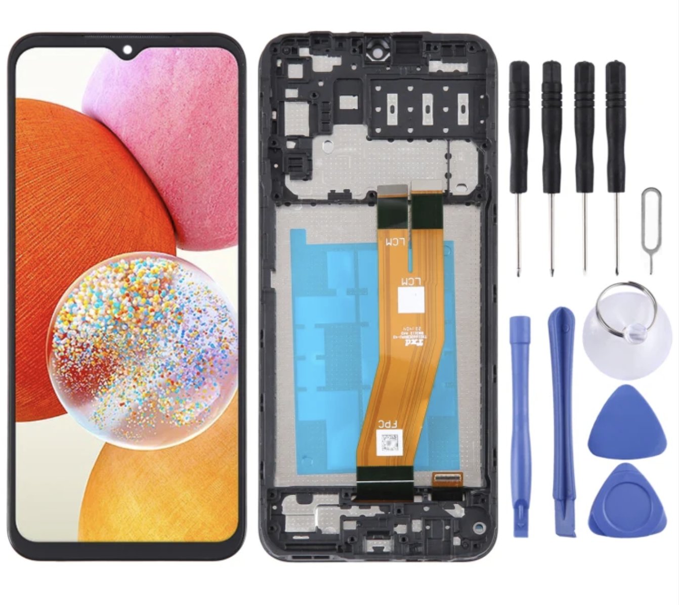 Samsung Galaxy A14 SM-A145F Original LCD Screen Digitizer Full Assembly with Frame