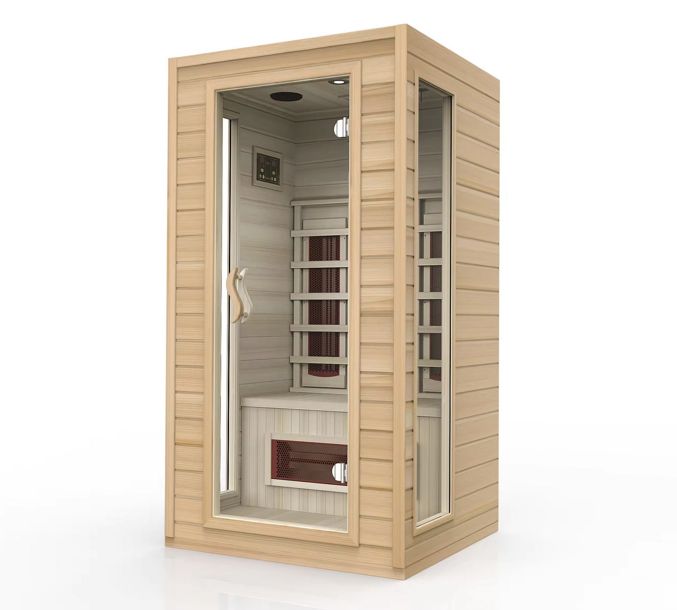 Sauna Room Solid Wood One Person Infrared Indoor Sauna With Carbon Heaters SPA Indoor
