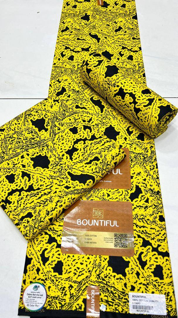 Cloth 100% Cotton Fabrics Wax Print Nigeria Design for Making Dress Craft, Quilts, Sewing, 2 Yards 6Yards Piece