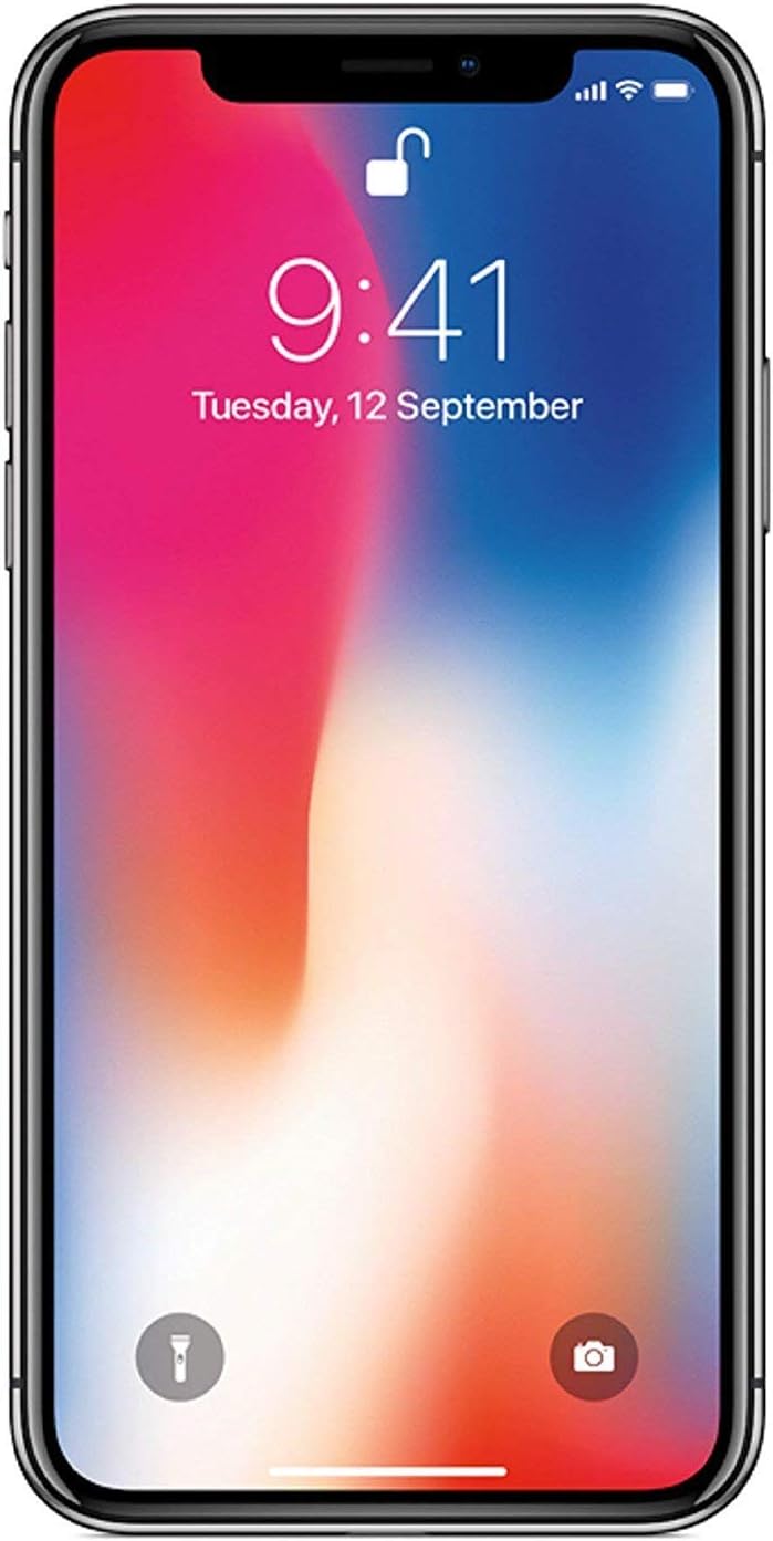 iPhone X 64GB Silver (Renewed)