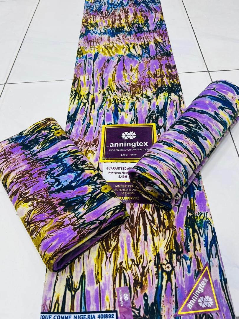 Cloth Anningtex Fabrics Wax Print Nigeria Design For Making Dress Craft, Quilts, Sewing, 2 Yards 6 Yards Piece