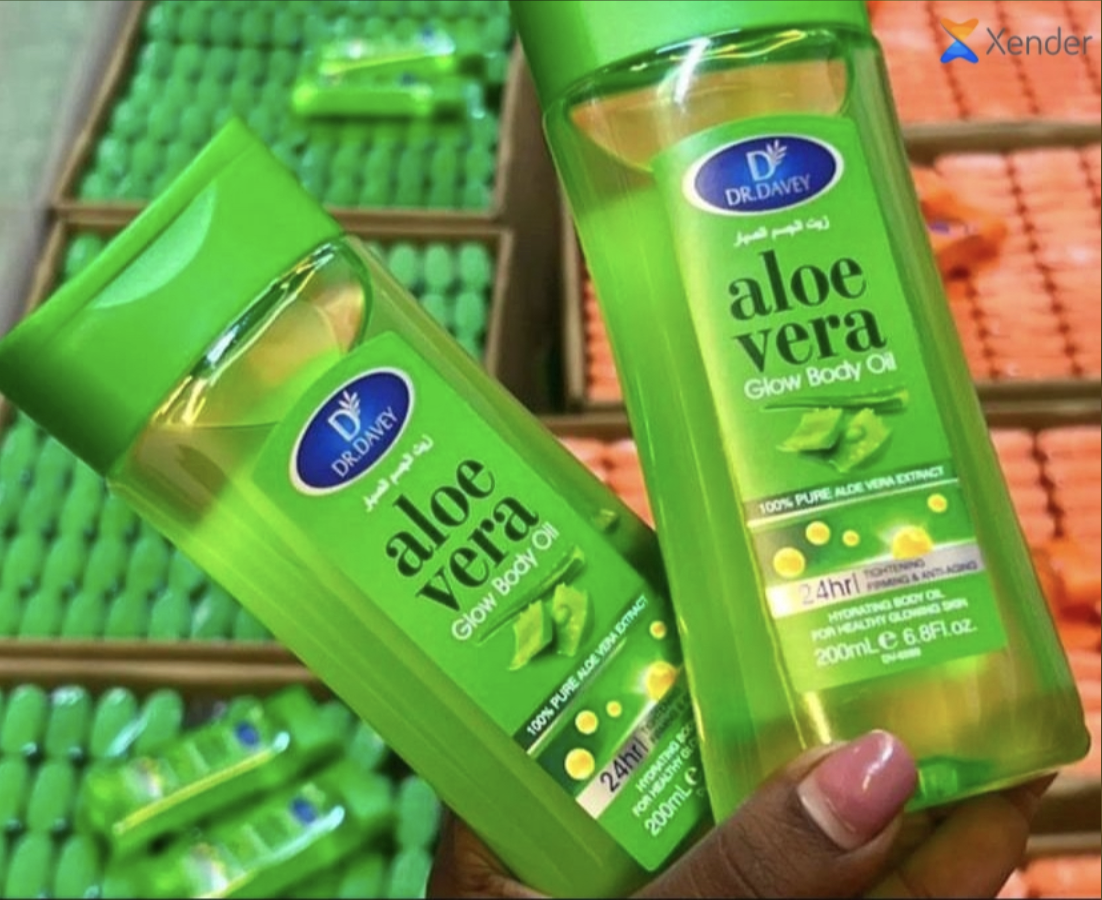 Dr. Davey Aloe Vera glow body oil in GH
