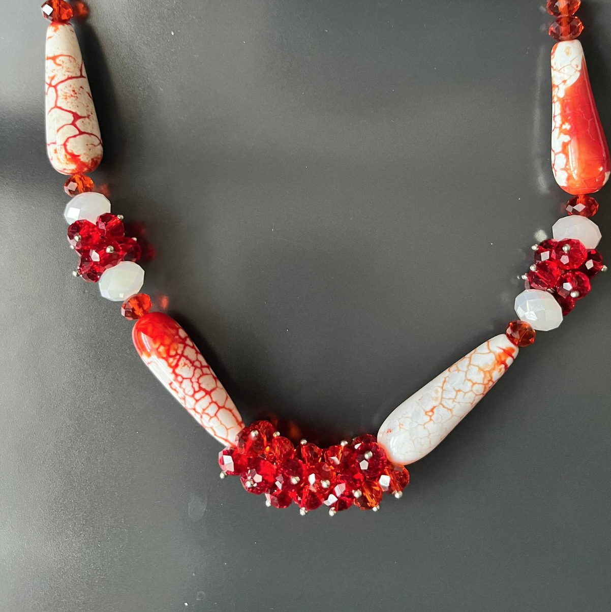 Colourful Handmade Fashion Beaded Necklace in GH