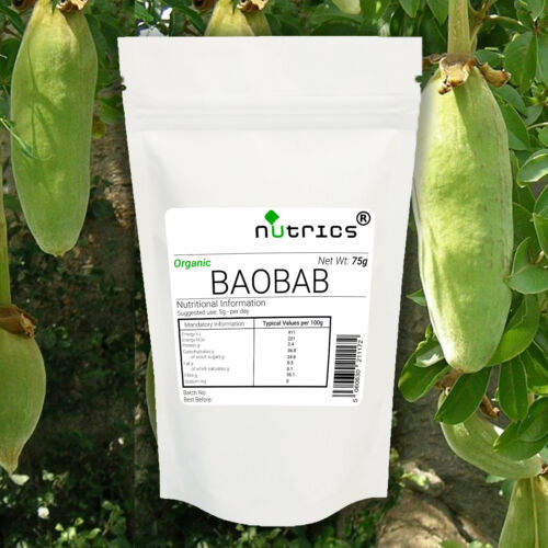 Pure Organic BAOBAB Nutrics® 100% Fruit Powder Southern African Superfood BulkBuy