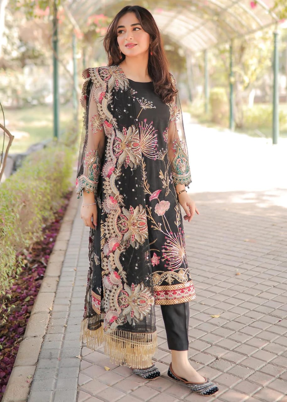 Women lawn Stitched suit
