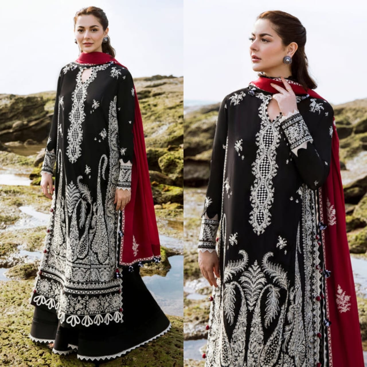Women lawn stitched suit