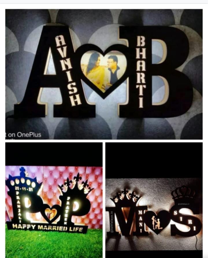 Table couple led lamp