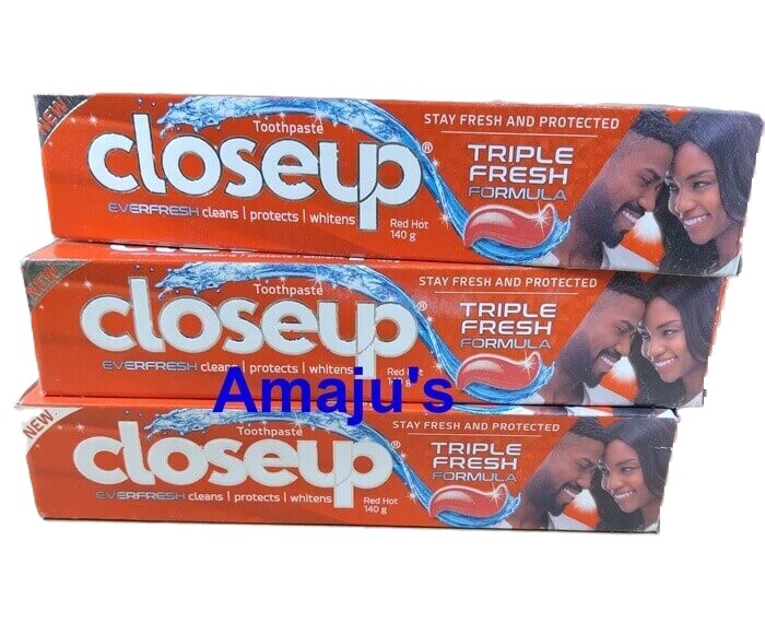 Closeup deep Triple Fresh Formula toothpaste - 3 x 130g in GB
