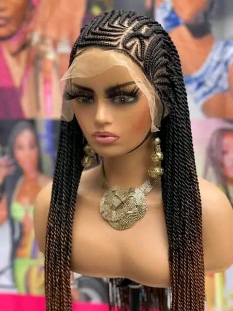 Multi Parting Braided Wigs For Ladies