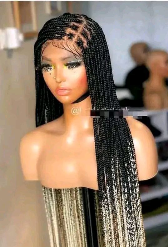 BOX PARTING BRAIDED WIG FOR LADIES
