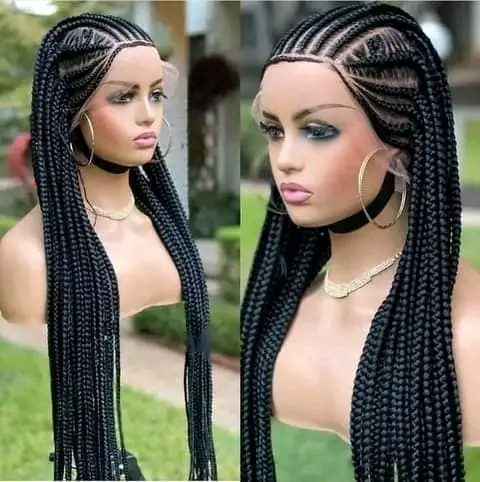 BABY FRONTAL ALL BACK BRAIDED WIG FOR LADIES in NG