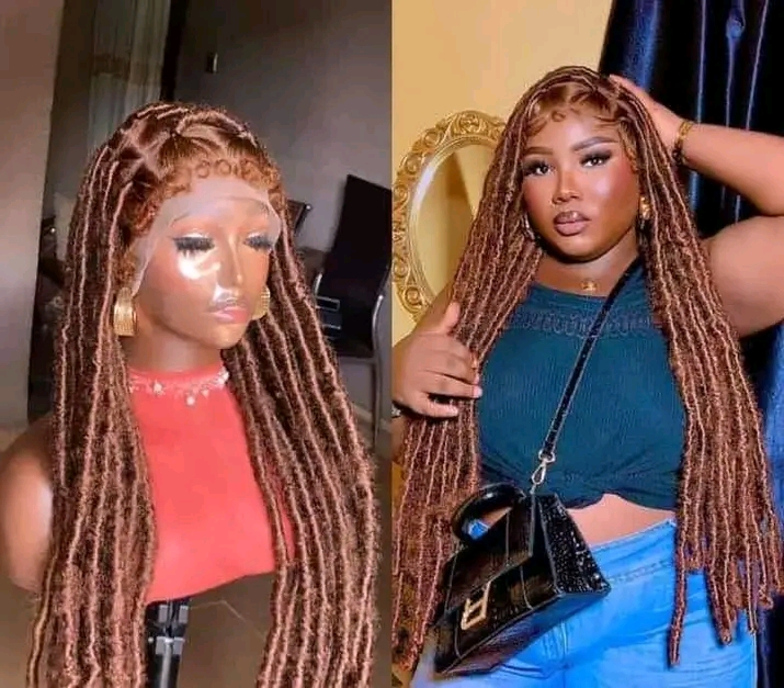 BOX PARTING WIN COLOUR BRAIDED WIG in NG