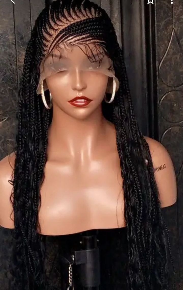 SIDE / CENTRE PARTING BRAIDED WIG FOR LADIES