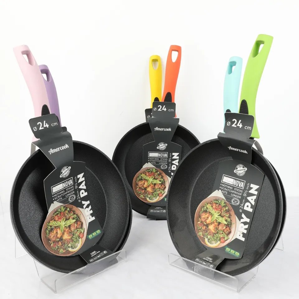 Frying Pan Kitchen Aluminium cook Pot Set wholesale Fry Pan With Handle