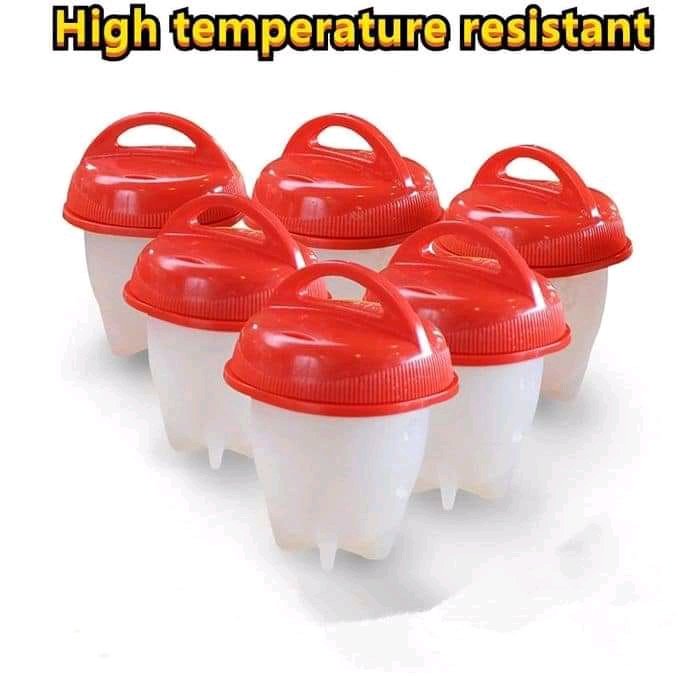 Silicone Egg Cooker, Hard Boiled Egg Maker 6 Pieces Silicone Egg Poachers, Boiled Egg Cooker without Shell, Non-Stick Egg Poacher, Fast Poaching Egg Cooker for Hard Boiled Eggs