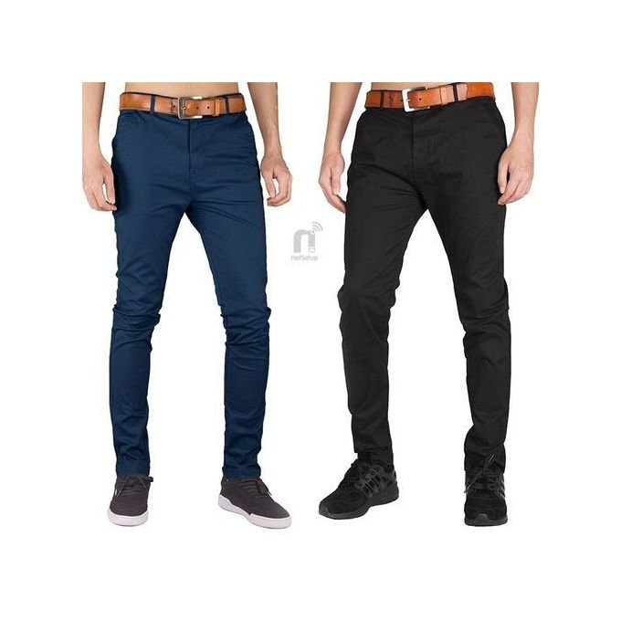 Mens Trousers 2-Piece Khaki Trousers