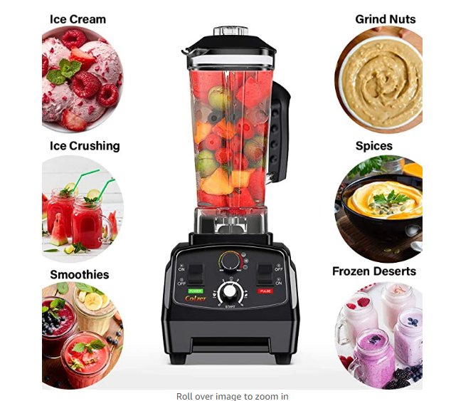 Blender heavy duty commercial 2000 watt commercial hs-200d blenders