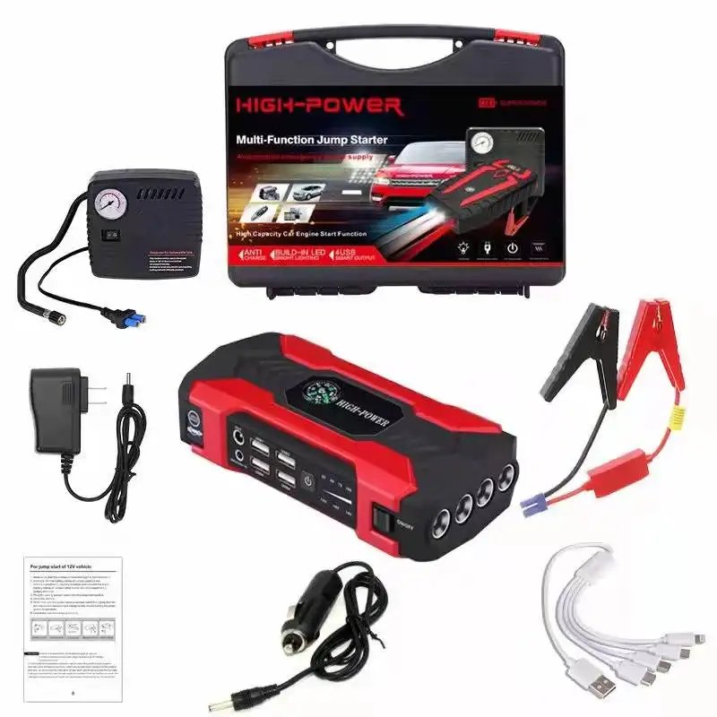 Jump starter  + Portable Car Power Bank Battery Charger Jumpstarter + Tyre Inflator 3 in 1