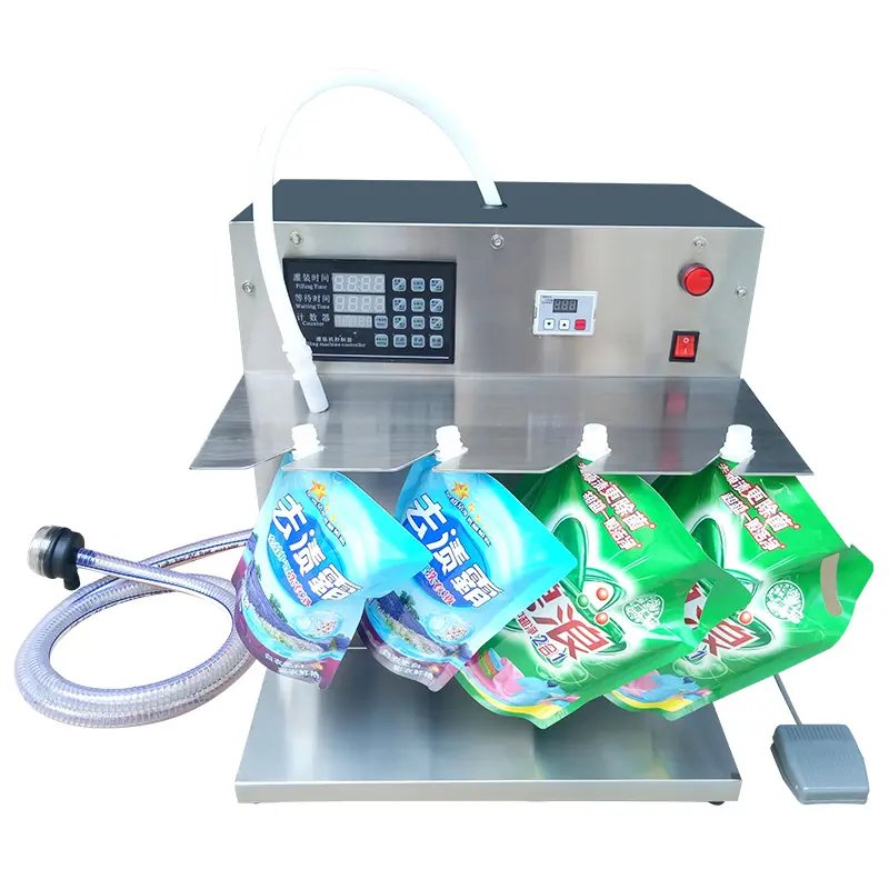 Single-head small bag washing liquid filling machine washing essence nutrient liquid pure water suction nozzle freestanding bag