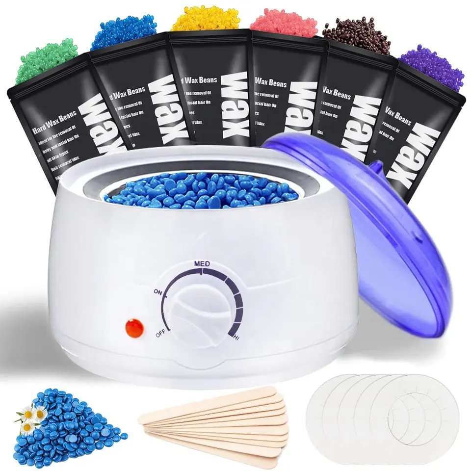 Waxing Kit Hair Removal Kit With / waxing stick / 4 bags of wax beans (100g per bag) / 5 pieces of protective pads